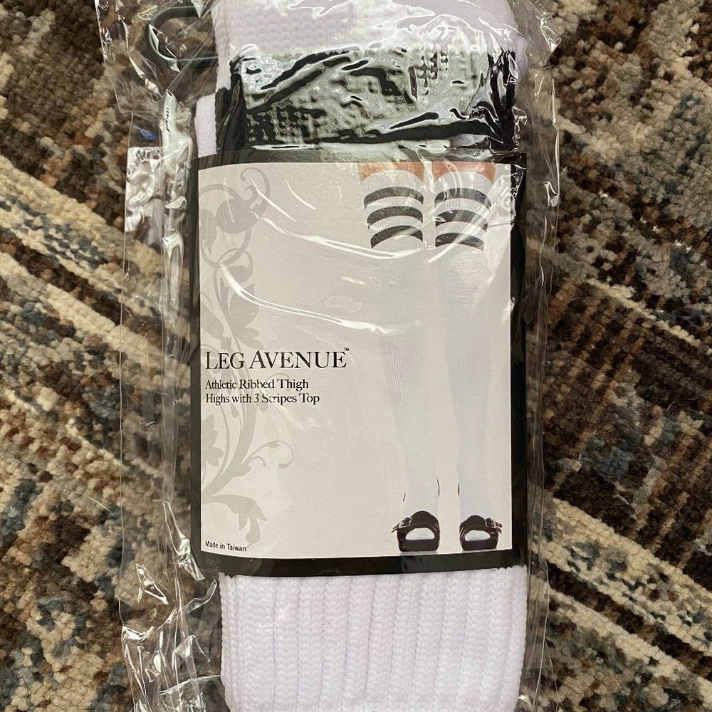 Athletic Ribbed Thigh High Socks